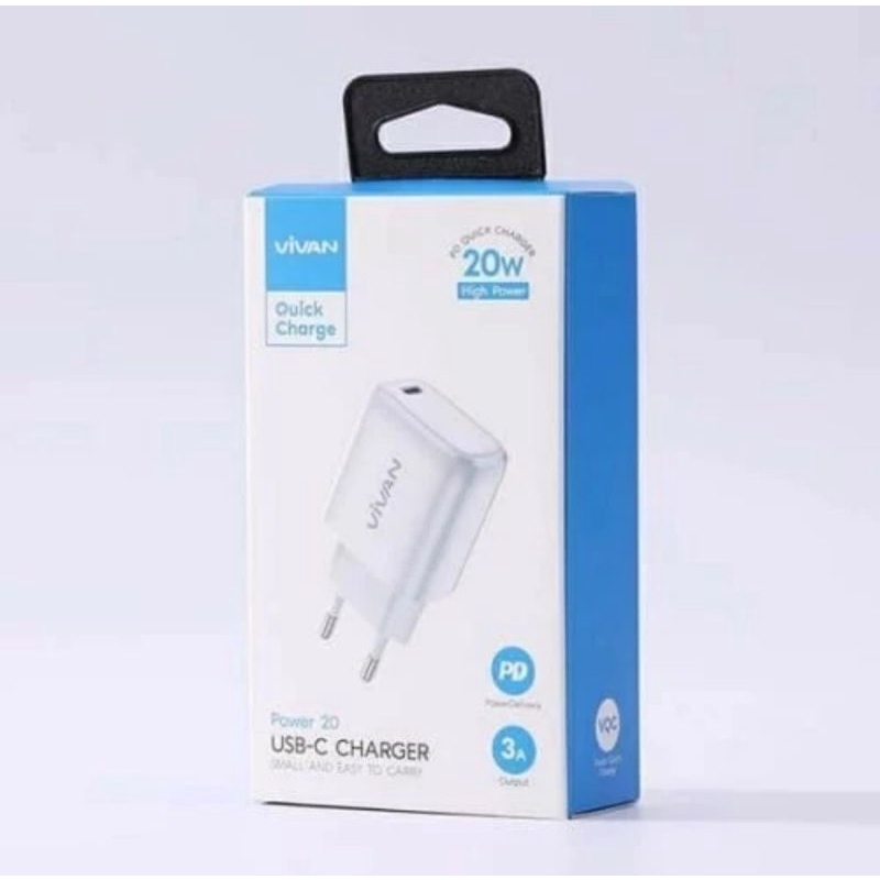 VIVAN Power 20 Adaptor Charger 3A USB-C Power Delivery PD