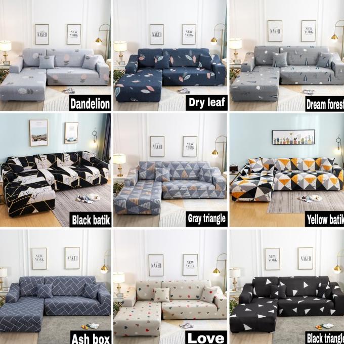 Cover sofa motif LETTER L/Sarung PENUTUP SOFA letter L