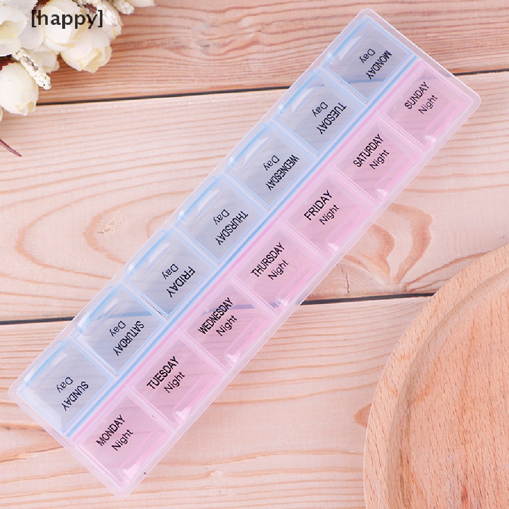 1 Pc Kotak Penyimpanan Pil Tablet Obat Mingguan 7 Hari