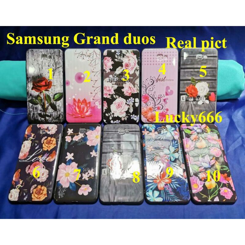 Soft case motif bunga samsung grand duos silikon flower samsung galaxy grand duos i9080 i9082