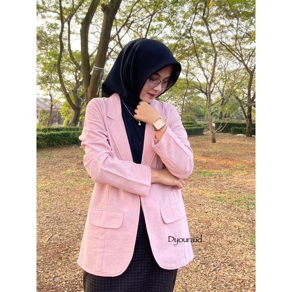 BLAZER LINEN OUTER LINEN ATASAN LINEN MODEL KOREA DENGAN BAHAN HALUS TIDAK NERAWANG / blazer wanita / blazer / blezer wanita / jaket gucci wanita / blazer premium / blazer murah