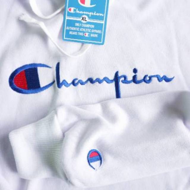 JAKET HOODIE CHAMPION PUTIH