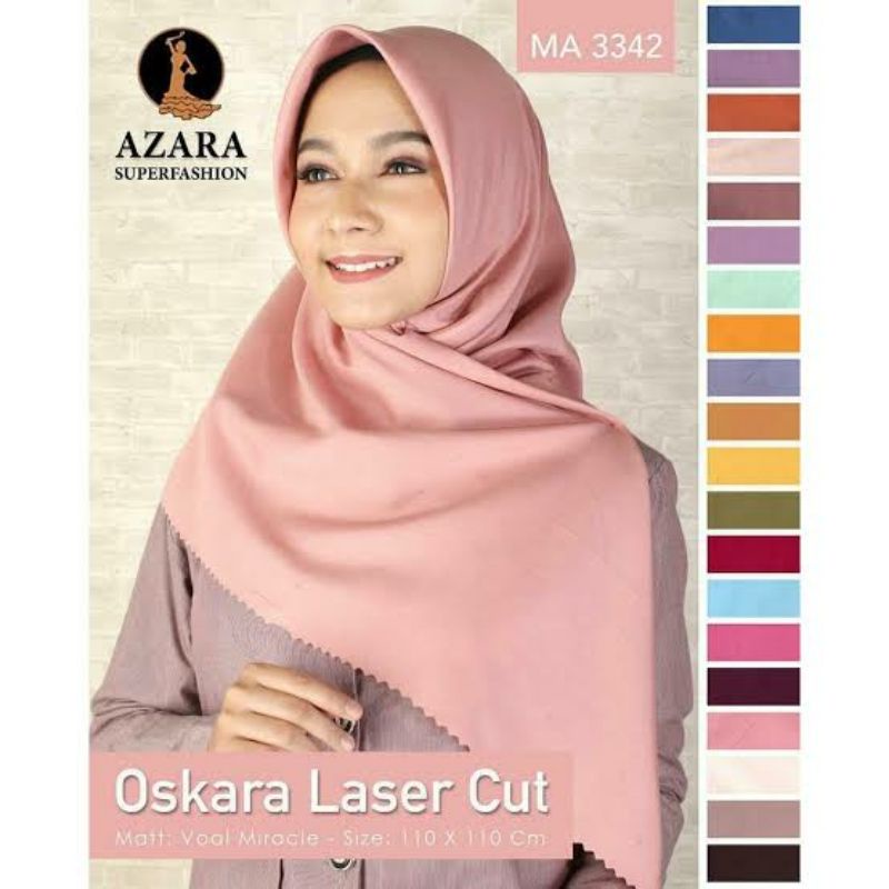 Hijab Voal Segiempat Oskara Laser Cut Azara