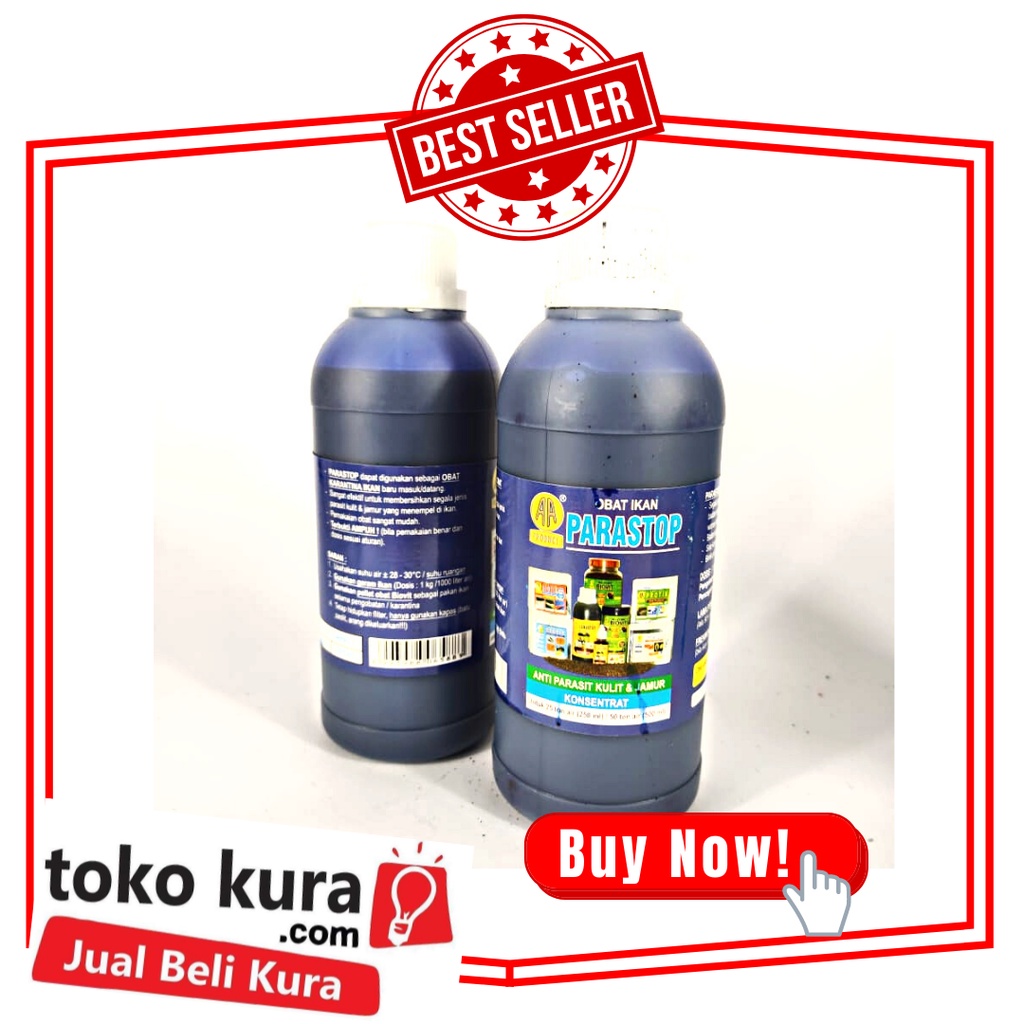 PARASTOP 250ML OBAT IKAN HIAS PARASIT KULIT JAMUR KONSENTRAT TERMURAH