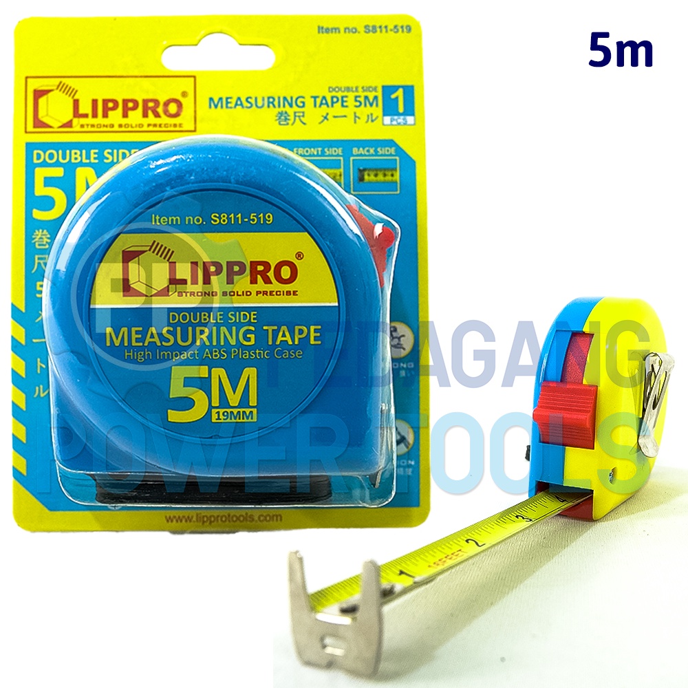 LIPPRO METERAN 5 METER BODY PLASTIK ALAT UKUR TUKANG MEASURING TAPE