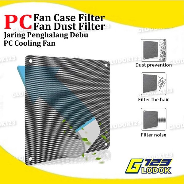PC CPU Computer Fan Dust Filter Penyaring Debu Kipas Casing Komputer