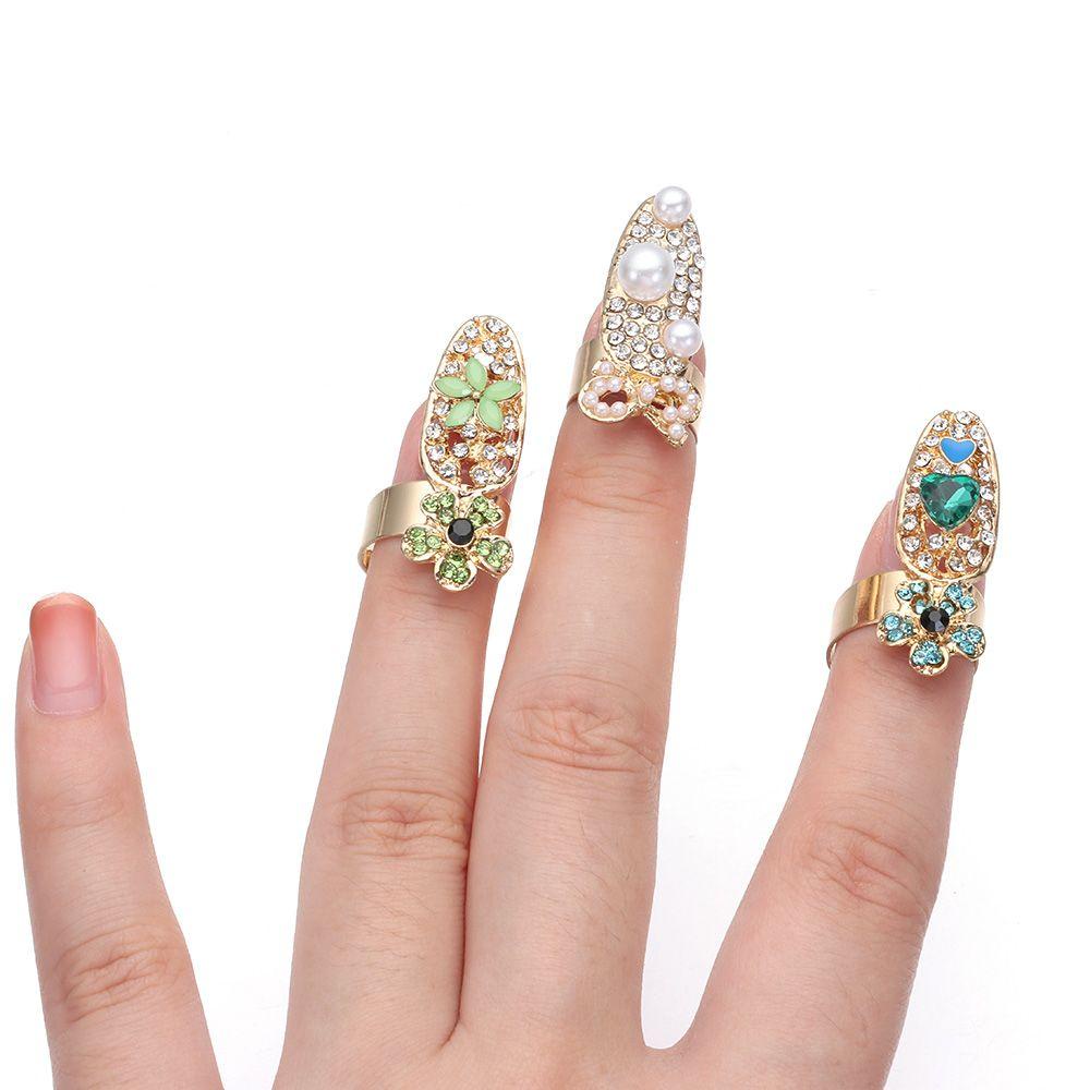 R-flower Nailnails Ring Statement Untuk Hadiah Perhiasan Wanita Crown Flower