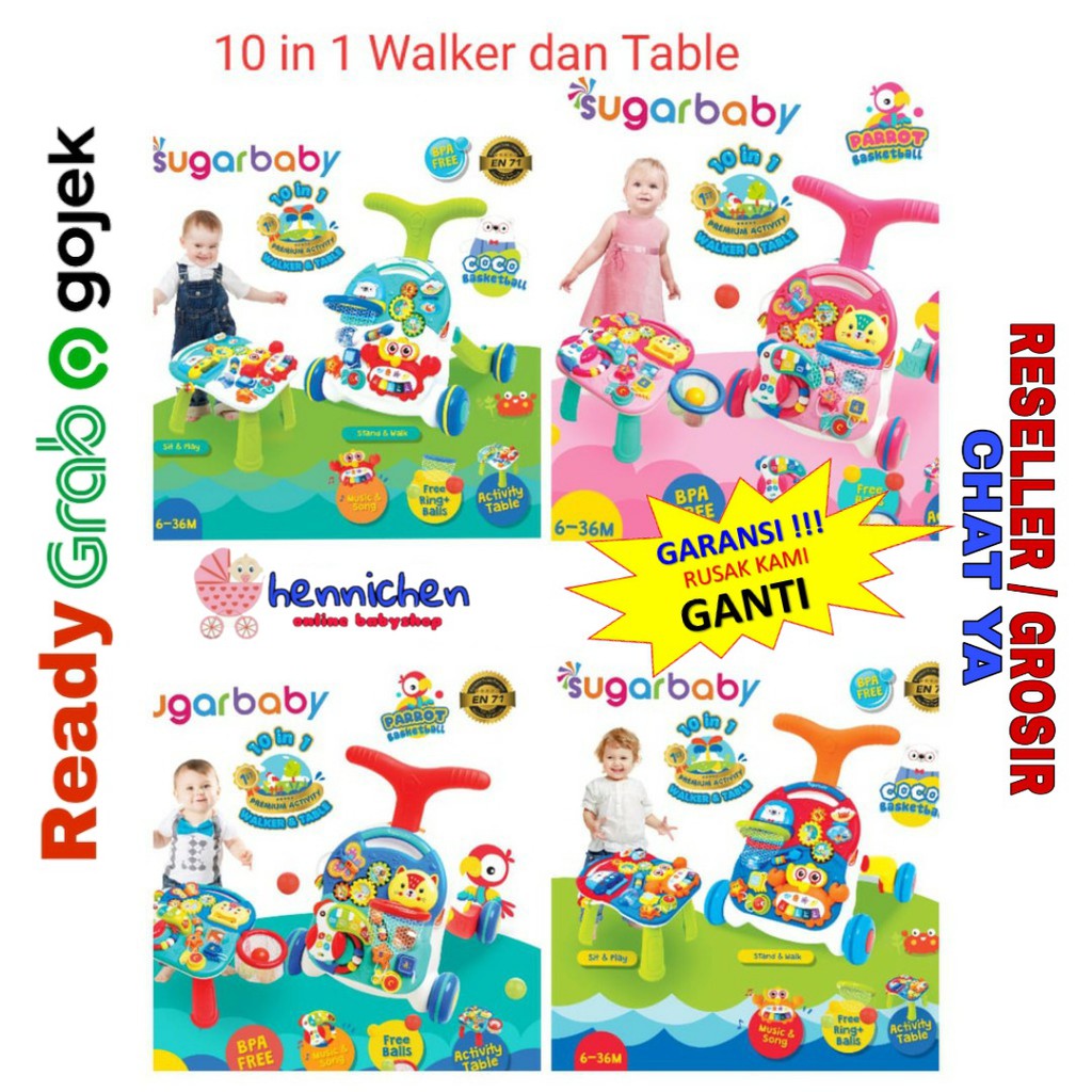 SUGAR BABY / SugarBaby 10in1 Series PREMIUM Activity Walker &amp; Table