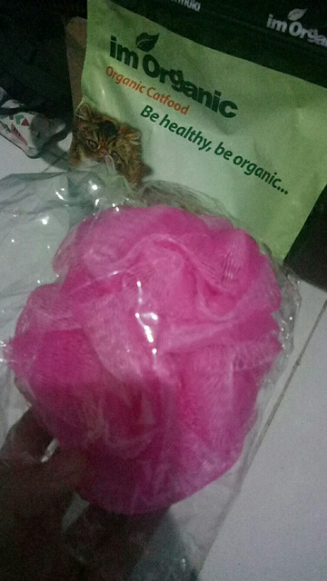 Lovely Shower Puff Stlsp Sophie Martin Paris Original Spons Mandi Sabut Pink