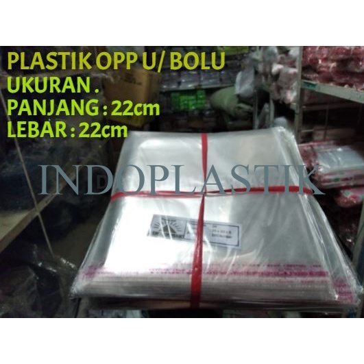 

KWALITAS PALING BAIK !!! Plastik OPP seal/lem uk.22x22 isi1000pcs U/ BOLU BAN