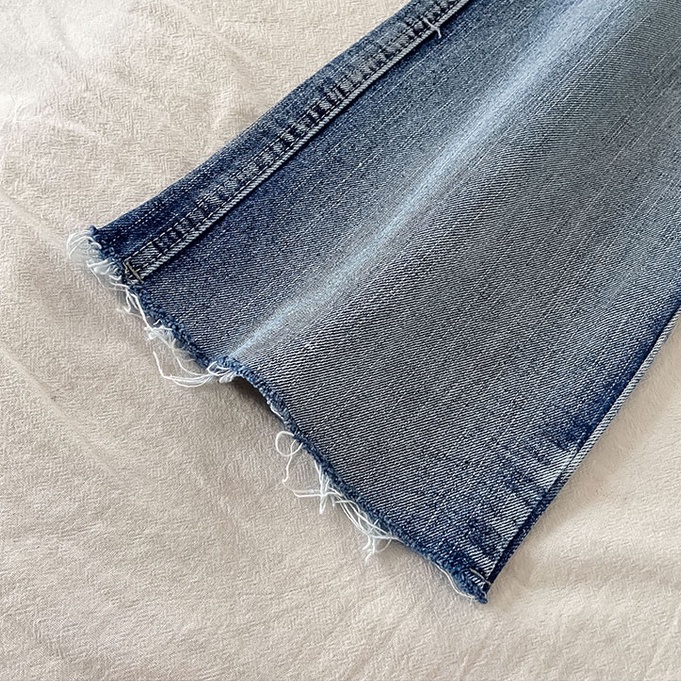 Korean Style Rawis Highwaist Lurus Loose Celana Jeans Panjang Wanita Fashionable (realpict)