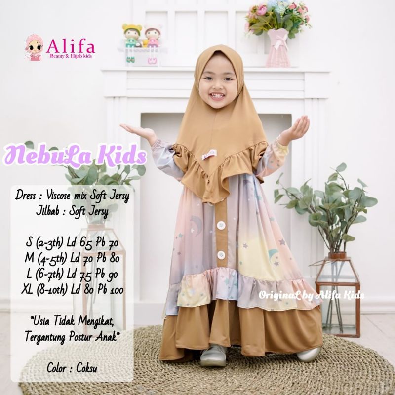 GAMIS HIJAB ANAK NEBULA KIDS BY ALIFA