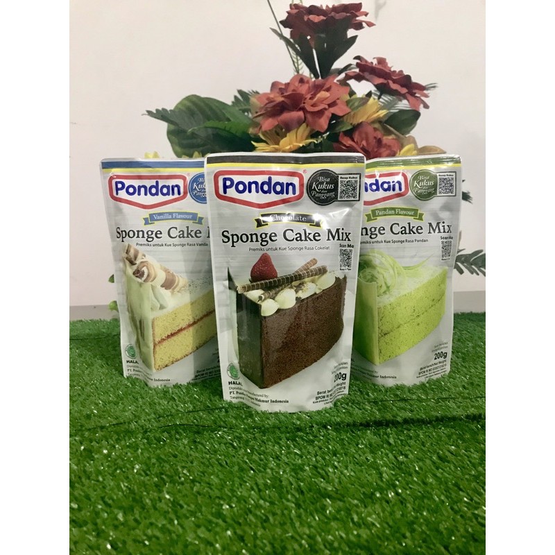 

Pondan Sponge Cake Mix Premix Instant 200gr