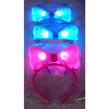 bando pita polkadot bando Mickey LED 2varian