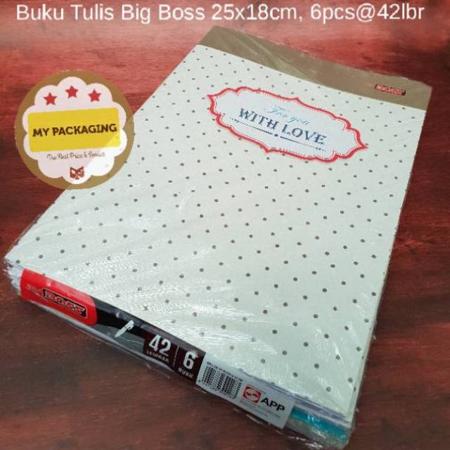 Buku Tulis Big Boss 42 lembar harga per pack isi 6 buku