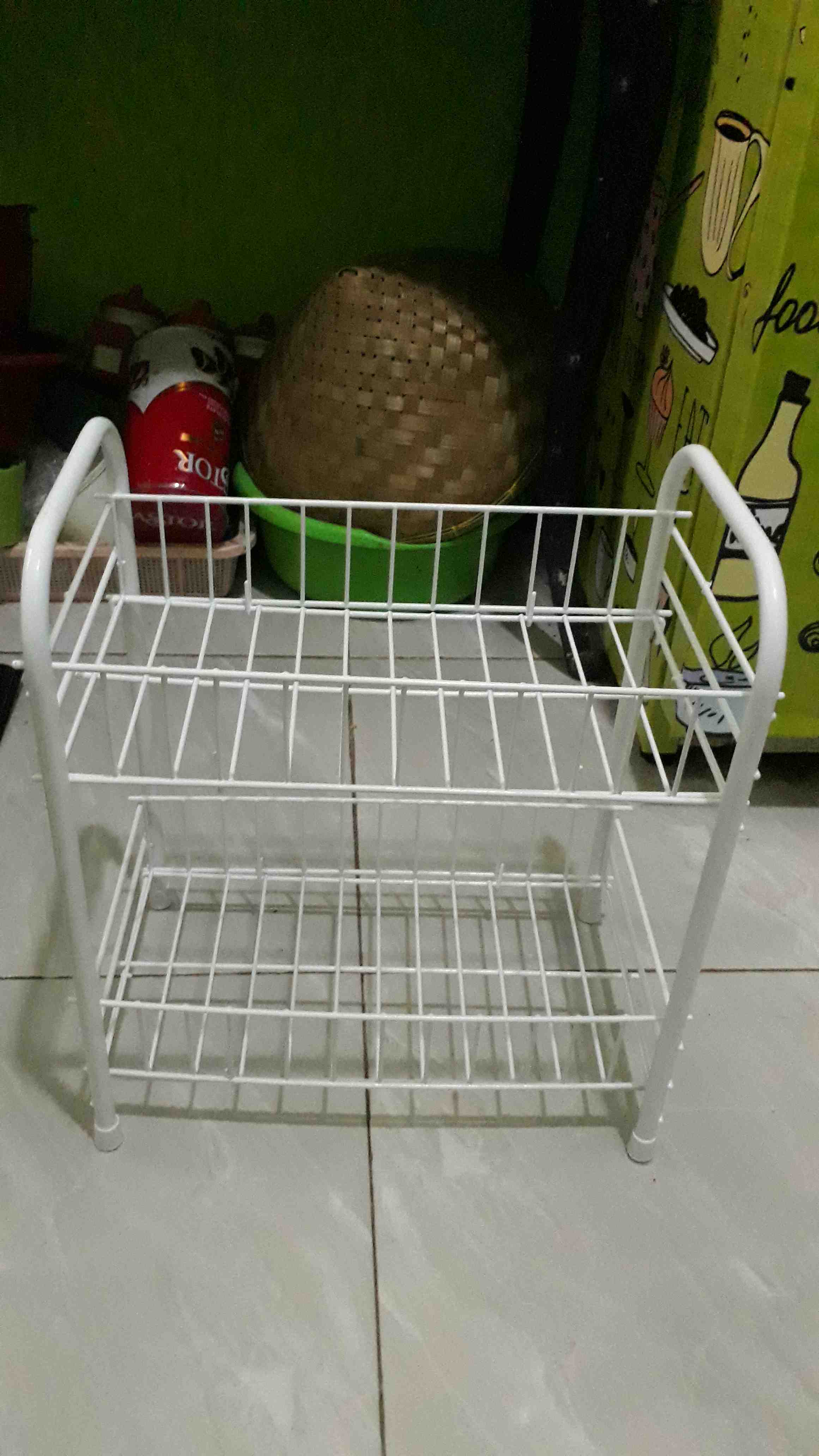 Rak Dapur Trolley 2 Susun Tempat Buah/sayur Serbaguna
