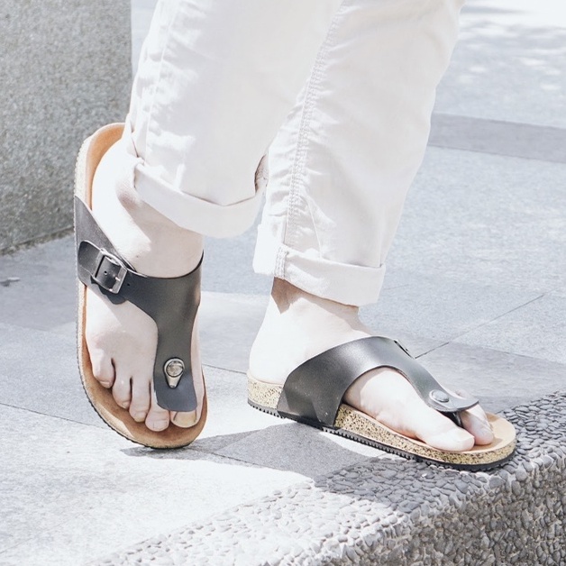 LEXON BLACK | ManNeedMe x Lvnatica | Sandal Casual Pria Sendal Tali Original