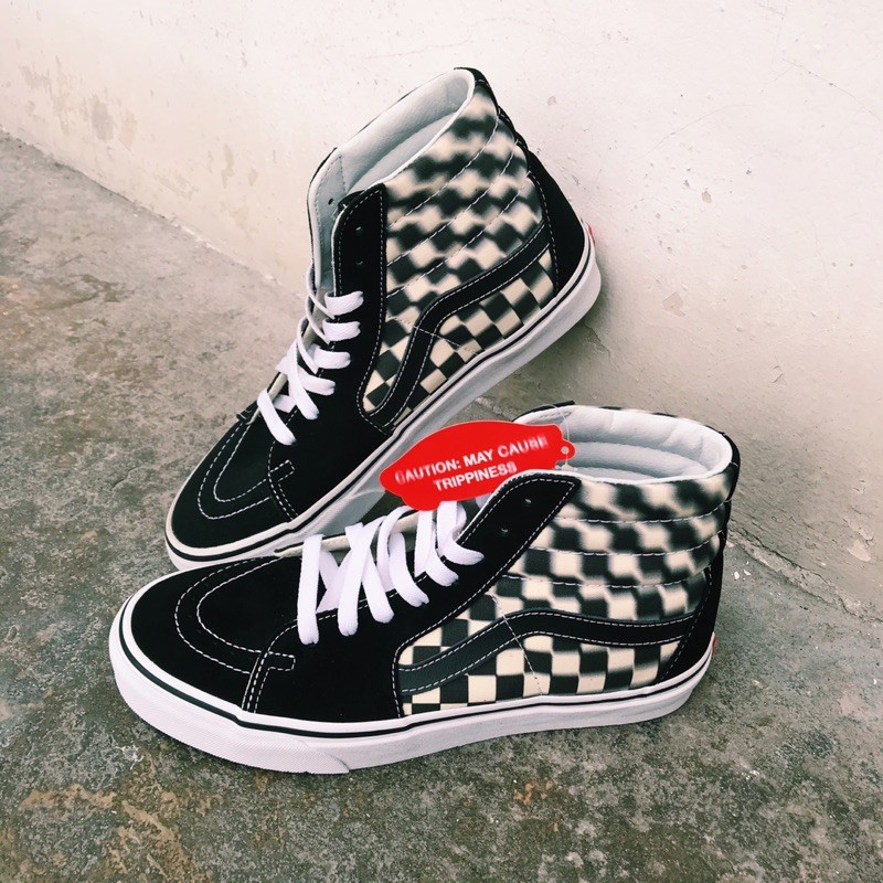 Vans Sk8Hi Checkerboard Blur Black White BNIB Original