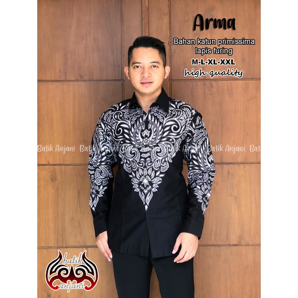 ARMA LUCAS Kemeja Batik Pria Full Furing Bahan Katun Primisima