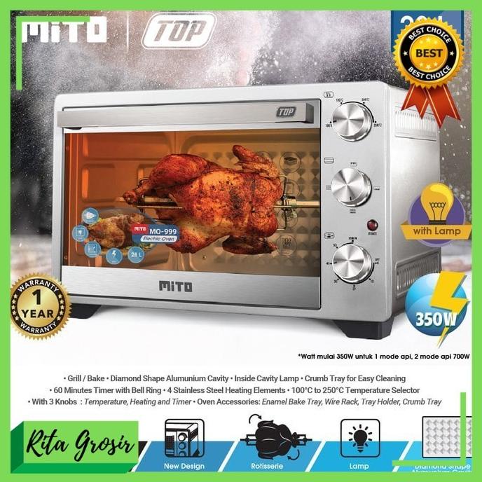 NEW MITO MO999 ELECTRIC ROTISSERIE OVEN LISTRIK 28 LITER MO-999 SFD64631SE