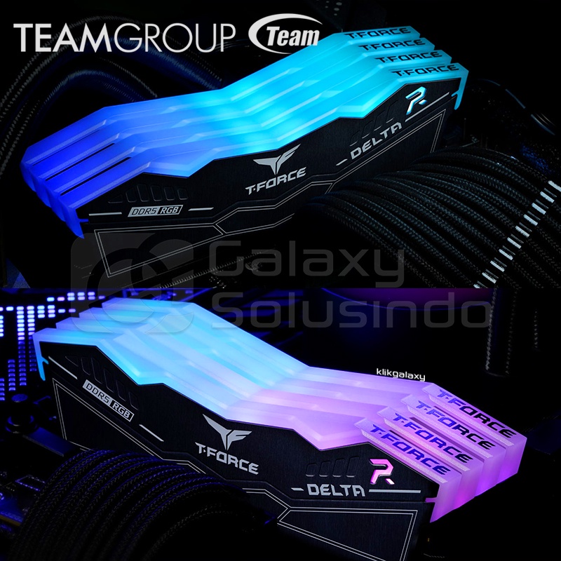 TEAM T-Force Delta RGB (2x16) 32GB DDR5 kit 6400MHz - Black Memory RAM