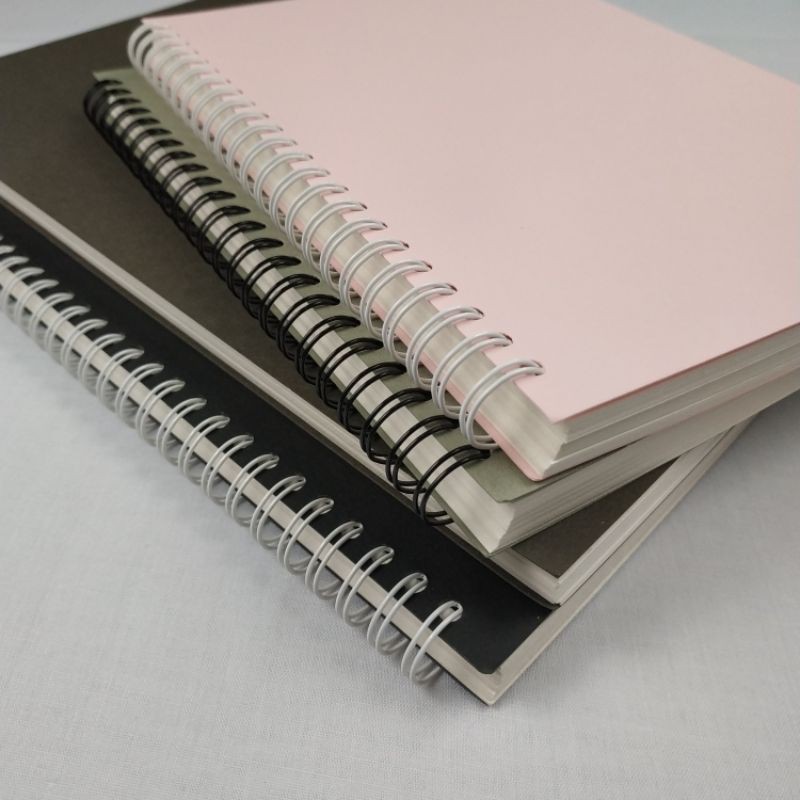 BUKU TULIS NOTEBOOK catatan A4 JILID SPIRAL SIMPLE BASIC TEBAL 100 HALAMAN-6