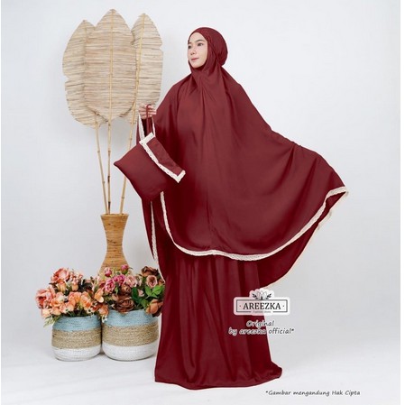 MUKENA HIJAB POLOS RUKUH ALAT SHOLAT WANITA RAYON PREMIUM