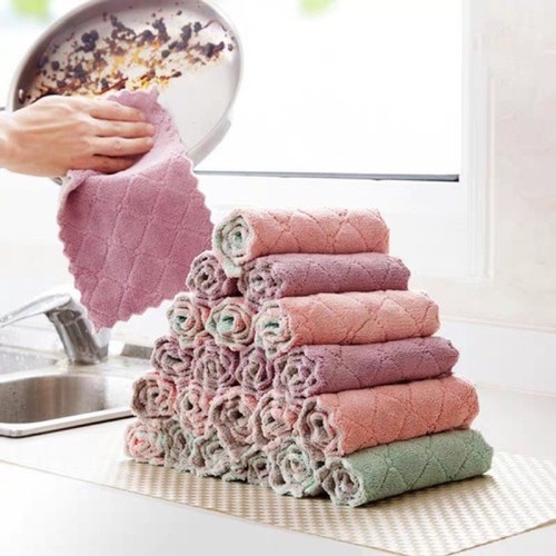 Kain Lap Serbaguna/ Kain Dapur Serap Minyak dan Air/ Kain Meja Piring Microfiber Beludru