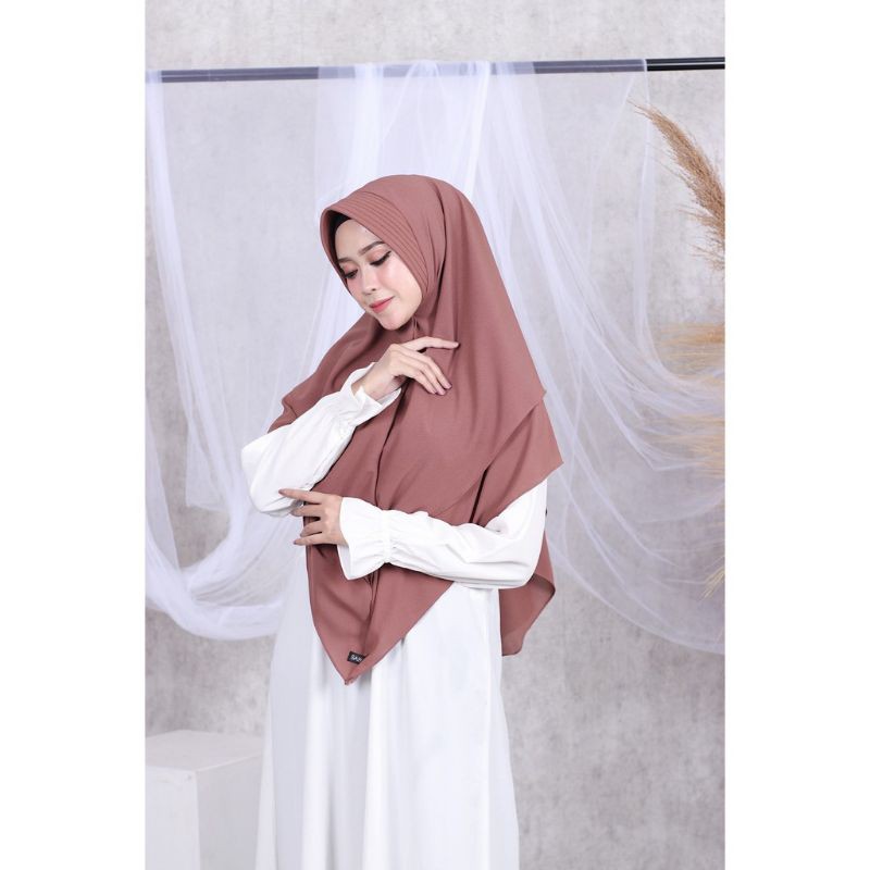 JILBAB DUA LAYER /JILBAB PAKAI PET/JILBAB CERUTI BANYAK WARNA BISA COD