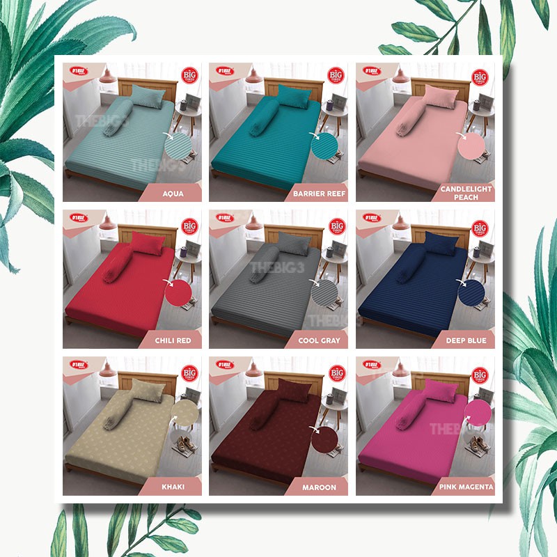 Kintakun Sprei 120x200 navy merah hijau ungu pink putih hijau abu coklat Anemone Biscotti Ivy Lavender Northern Snorlax  - 120 T20 Polos Emboss Embos SP TBT