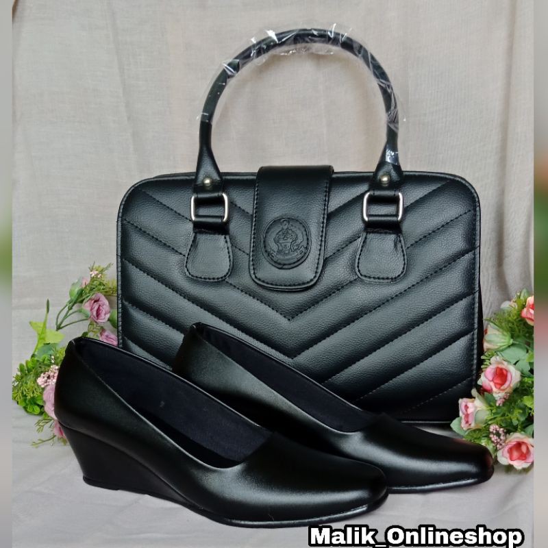 Real Picture ORIGINAL SATU SET TAS DAN SEPATU PERSIT, IKKT, PIA, JALASENASTRI, BHAYANGKARI