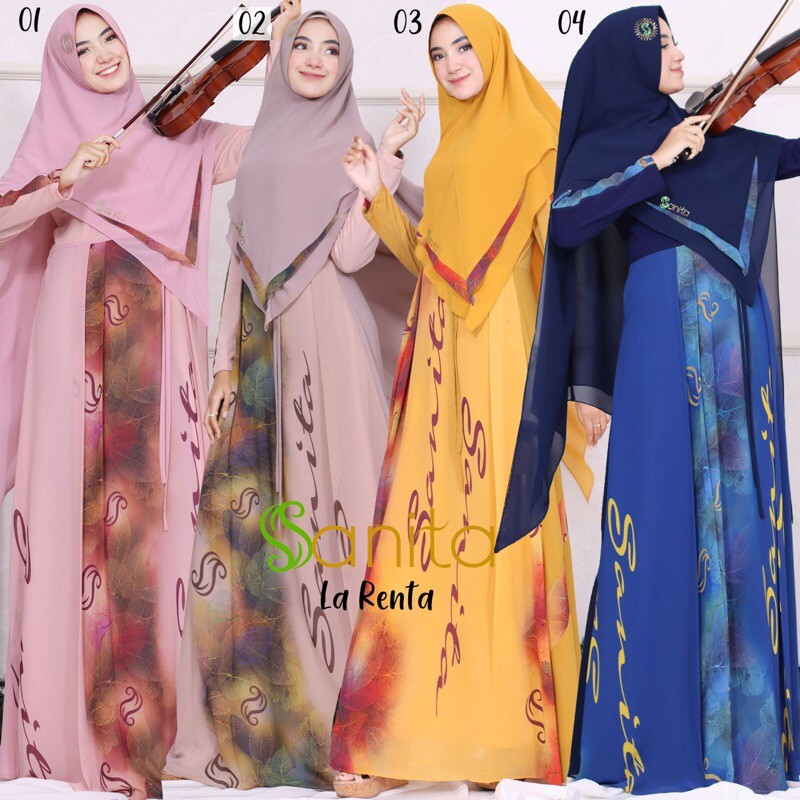 Gamis Syari La Renta Dazzling Beauty Original By Sanita (READY)