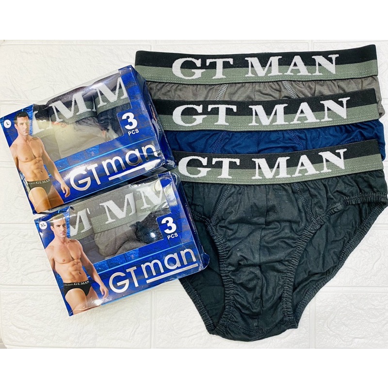 Celana dalam pria / Cd laki laki Gtman GTK-09 bahan katun isi 3pcs