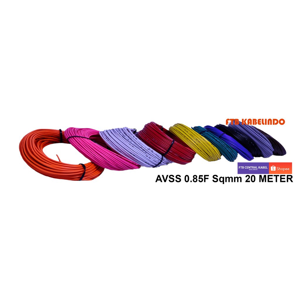 automotive cable kabel otomotif avss   f 0 85 sqmm 20m double ink marking   avss 0 85mm 0 85mm 0 85 