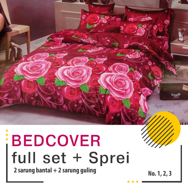 BEDCOVER Full SET, MURAH &amp; LENGKAP