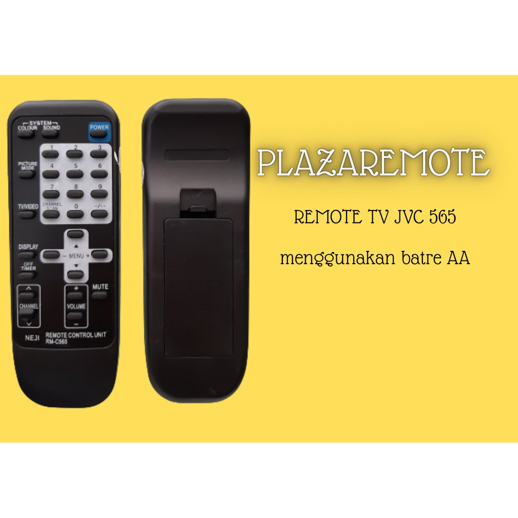 Remote JVC TV tabung 565 hitam