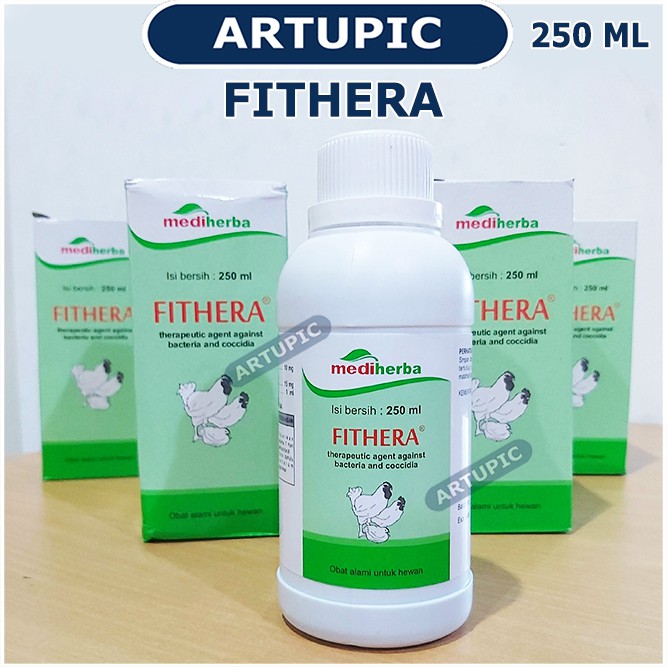 Fithera 250 ml Obat Oral Herbal Anti Koksi Bakteri CRD Ayam Unggas Ternak Hewan Medion Artupic