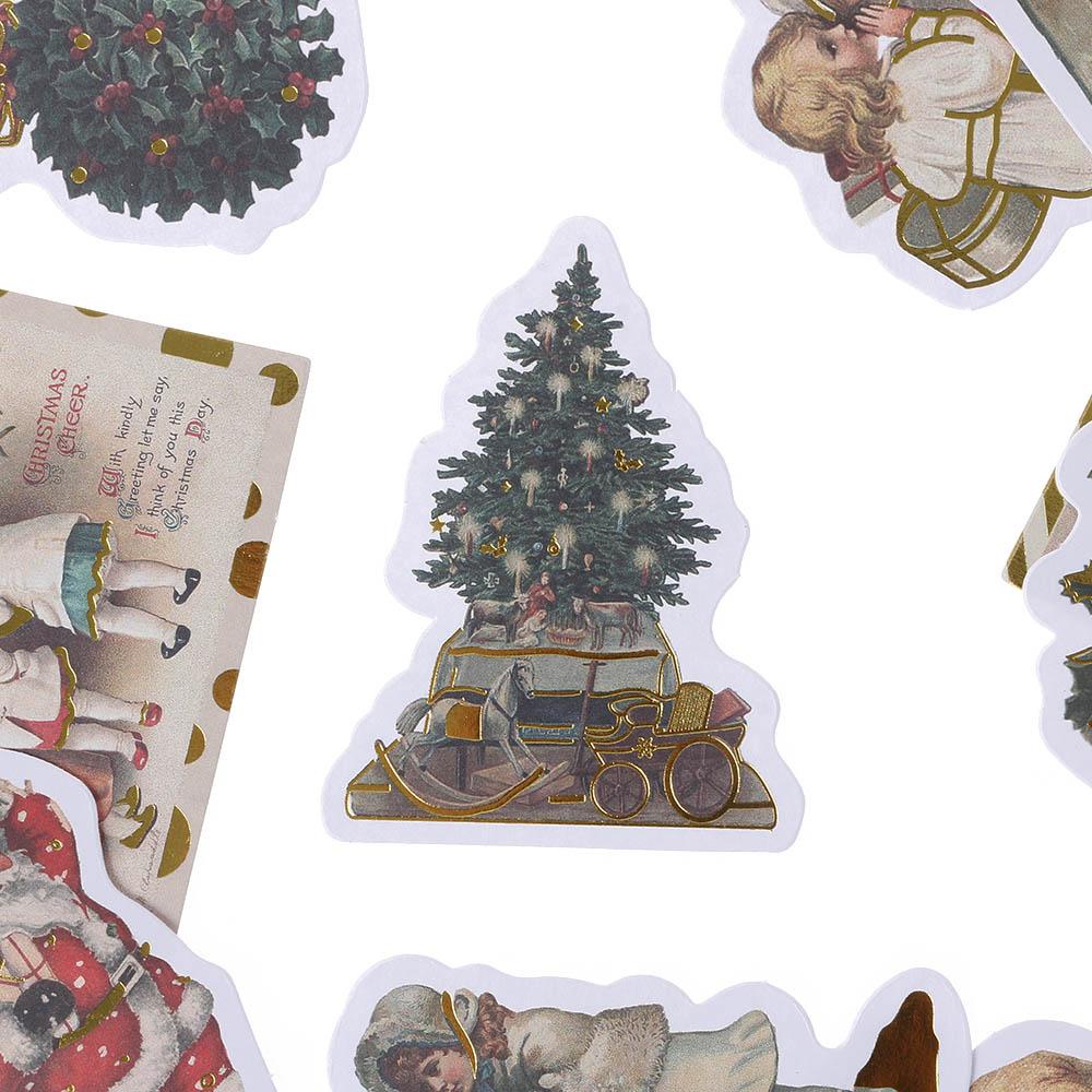 Populer 48pcs/lot Stiker Kertas Diy Label Stationery Merry Christmas