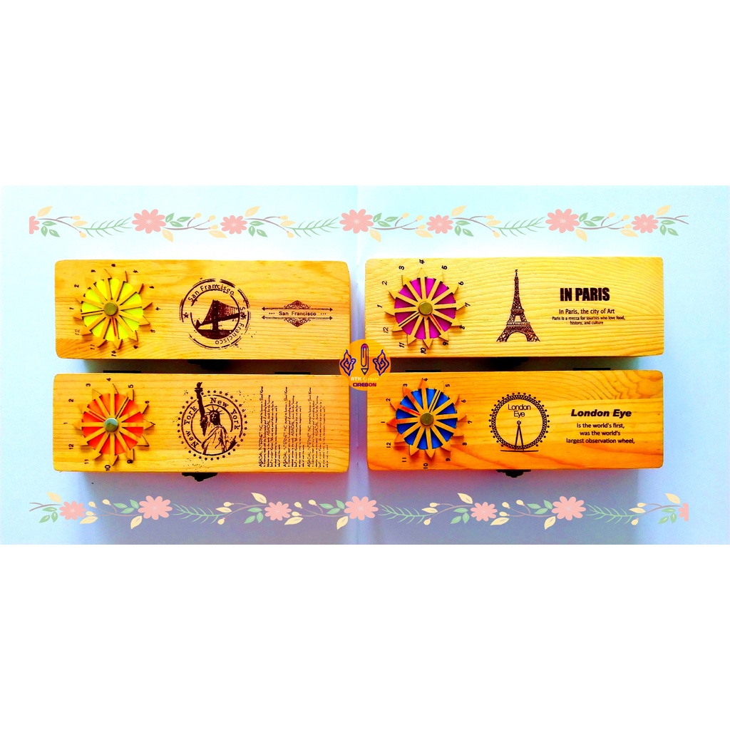 

Tempat Pensil Box Kayu Im145 P-1057-C Pencil Case Paris