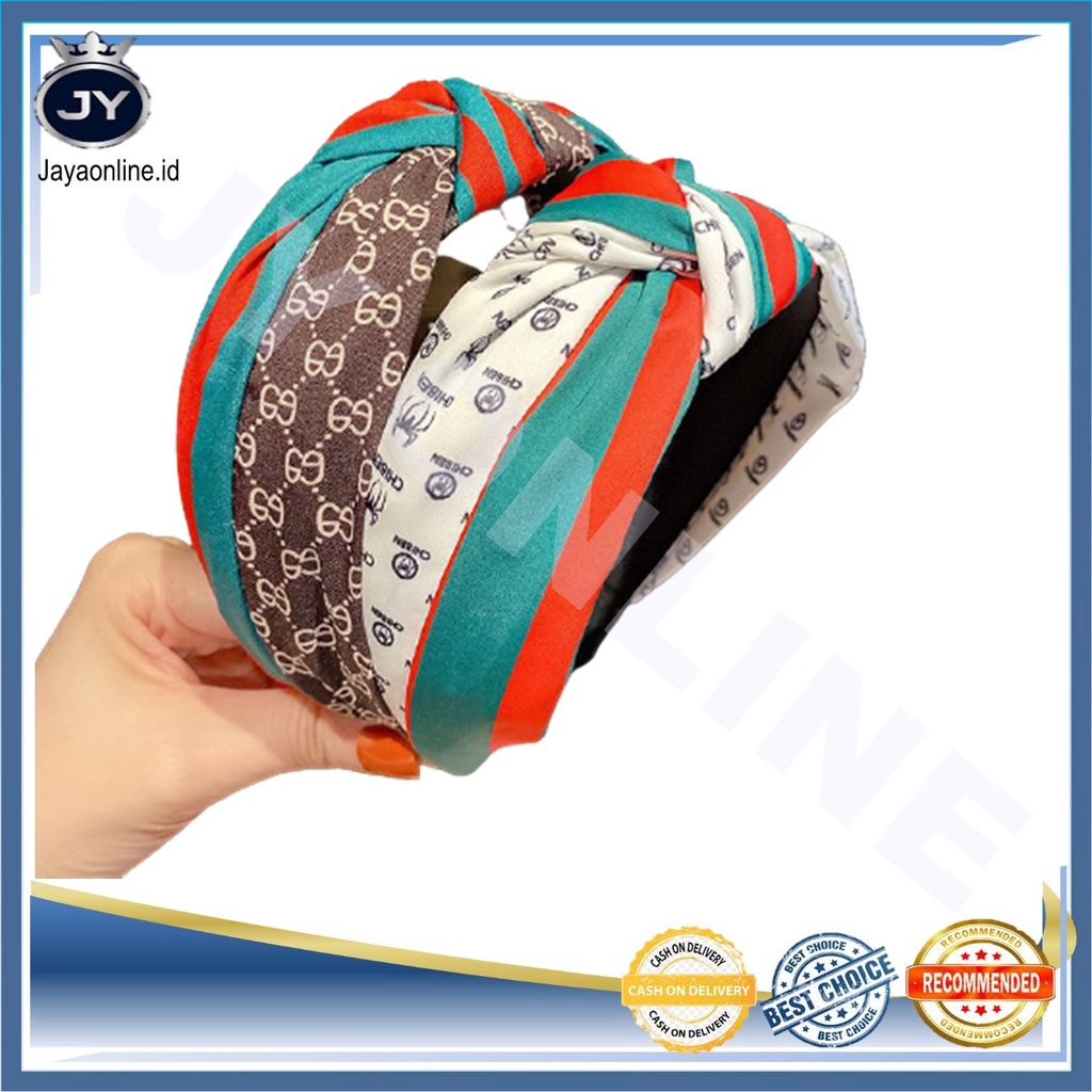 JY B17 Bando Rambut Wanita Hairband Motif Model Pita Style Korea Murah