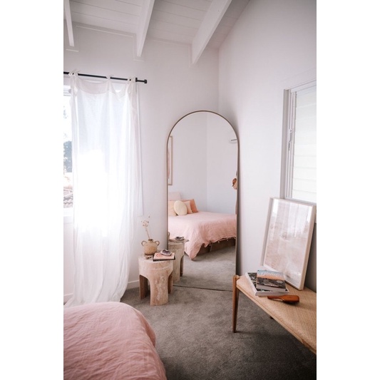 STANDING MIROR MINIMALIS JATI .CERMIN MINIMALIS JATI