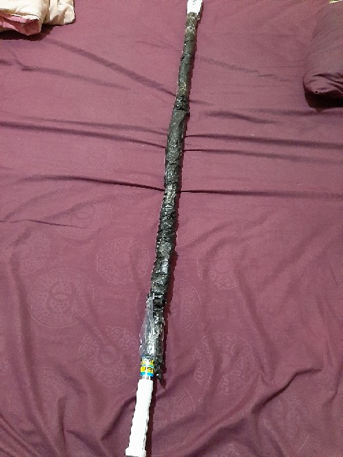 Tiang Tirai Stainless Lurus Tanpa Sekrup 140cm - 260cm