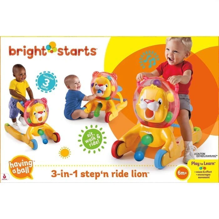 Bright Starts 3 in 1 Step n Ride Lion