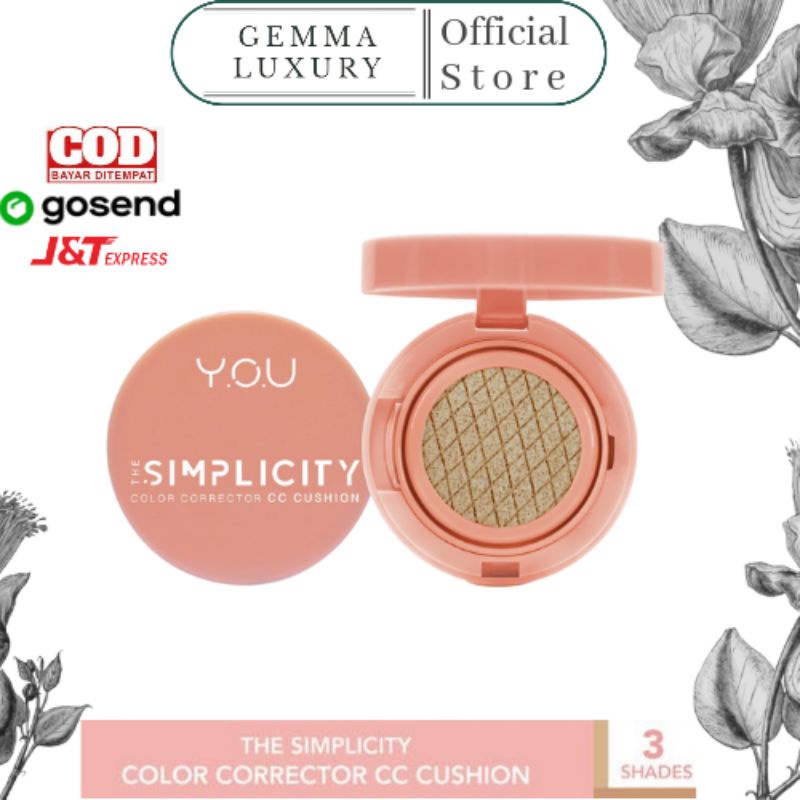 (Gosend/COD) YOU The Simplicity Color Corrector CC Cushion By YOU Makeups