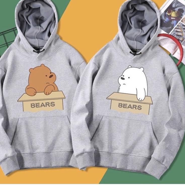 ✼ BEAR BOX HOODIE SWEATER | SWEATER COUPLE | HOODIE COUPLE ☈