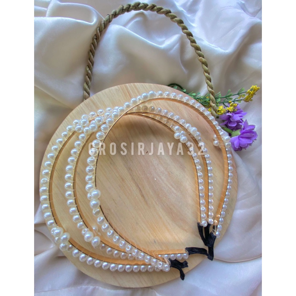 Bando korea Princess Hairband Bando Gaya Korea Elegant Women Hair Accessoires Gift Bandana Pearl Bando Mutiara