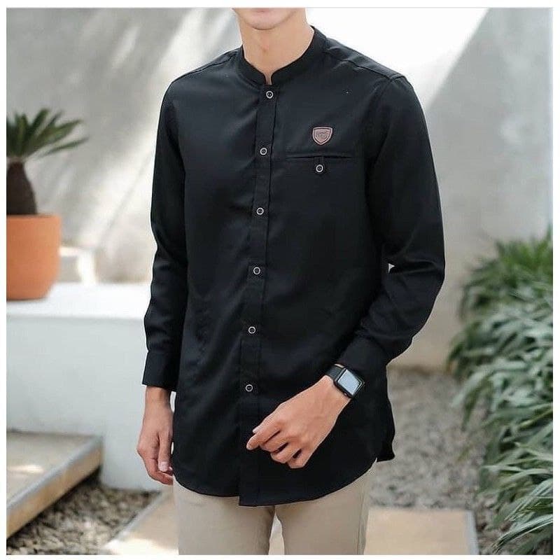 Baju Koko Kurta Dewasa Lengan Panjang Material Catton Adem Serap Keringat.