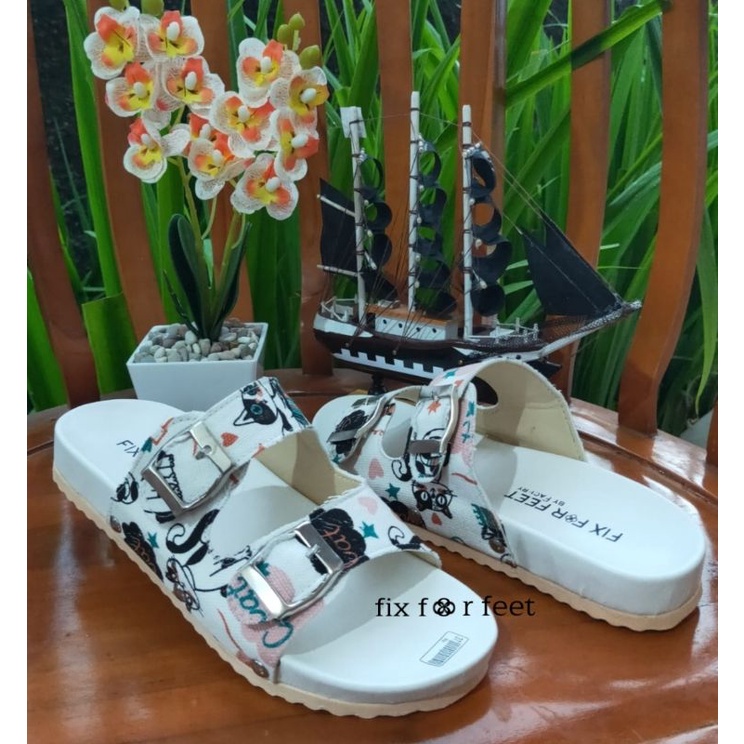 Fahrie shoes sendal flat wanita kokop ban dua gesper fh-50