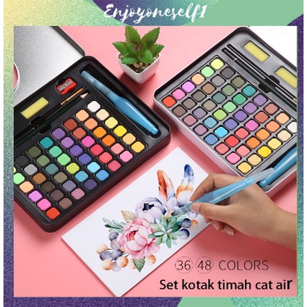 

COD] 36/48Watercolor Set - Alat Cat Air Set (Termasuk Kuas dan Kertas Gambara