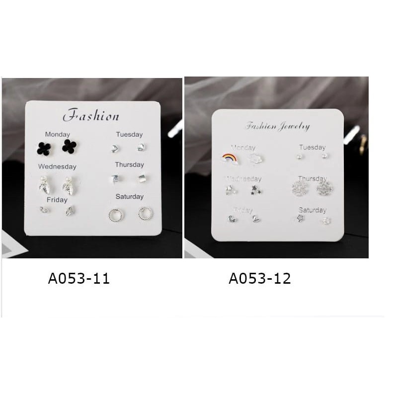 ANTING WANITA 6 PASANG ANTING TUSUK SIMPLE KREATIF GAYA KOREA UNTUK WANITA-4